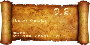 Daczó Renáta névjegykártya